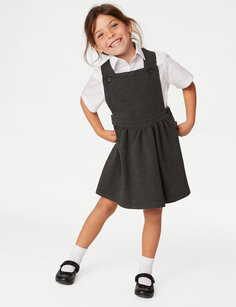 Школьный сарафан из джерси для девочек (2–12 лет) Marks &amp; Spencer, серый