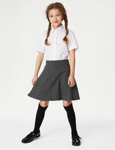 Школьная юбка из джерси для девочек (2–18 лет) Marks &amp; Spencer, серый