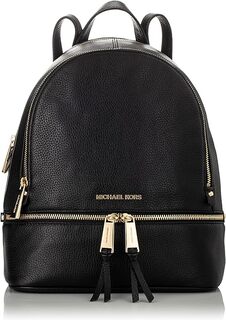 Кожаный рюкзак MICHAEL Michael Kors Rhea Zip, средний размер, черный