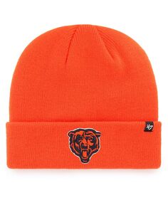 Мужская оранжевая вязаная шапка с манжетами и манжетами с логотипом &apos;47 Orange Chicago Bears Secondary Basic &apos;47 Brand