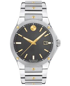 Мужские швейцарские автоматические часы Sports Edition из нержавеющей стали и золотого PVD-браслета, 41 мм Movado
