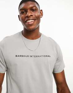 Серая футболка Barbour International Motored