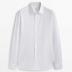 Рубашка Massimo Dutti Regular Fit Poplin, белый