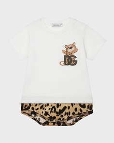 Боди для мальчика с логотипом Tiger Graphic Interlocked, размер Newborn-12M Dolce&amp;Gabbana