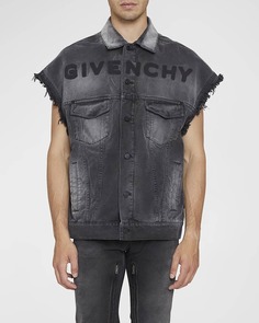 Мужской джинсовый жилет с логотипом Givenchy