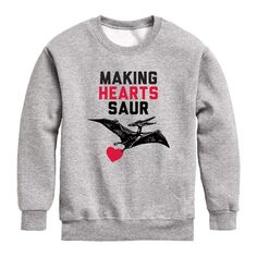 Флисовая толстовка Saur Dino для мальчиков 8–20 лет Making Hearts Licensed Character, серый
