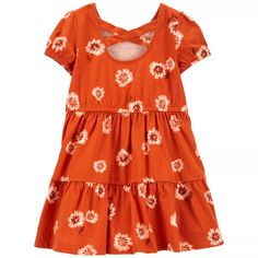Многоярусное платье с цветочным принтом Carter для маленьких девочек Carter&apos;s Carters