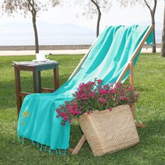 Домашний текстиль Linum, летнее веселье, пляжное полотенце с пальмой и пестемалом, белый Jumping Beans
