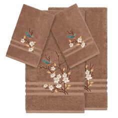 Linum Домашний текстиль Турецкий хлопок Весенний комплект украшенных полотенец из 4 предметов