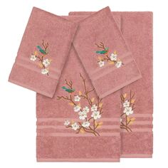 Linum Домашний текстиль Турецкий хлопок Весенний комплект украшенных полотенец из 4 предметов