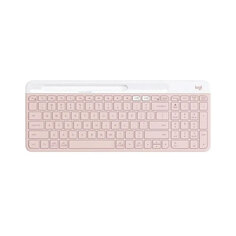 Клавиатура беспроводная Logitech K580, с подставкой, английская раскладка, розовый