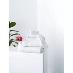 Классические турецкие полотенца из натурального хлопка, мягкие впитывающие банные полотенца Amadeus 30x54, набор из 4 предметов, белый Classic Turkish Towels