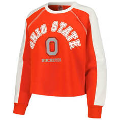 Свитшот Gameday Couture Ohio State Buckeyes Blindside Raglan Cropped, красный/белый/серый