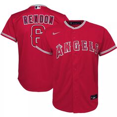 Молодежная футболка Nike Anthony Rendon Red Los Angeles Angels, альтернативная реплика игрока Nike