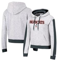 Женский укороченный пуловер с капюшоном Champion Heathered Grey Cincinnati Bearcats Tri-Blend Champion