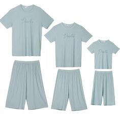 Cheibear Женская одежда для сна с короткими рукавами и капри, семейные пижамные комплекты с буквами cheibear