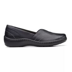 Женские кожаные слипоны Clarks Cora Meadow Clarks, черный