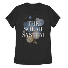 Детская футболка с надписью «Солнечная система» и портретным рисунком Licensed Character