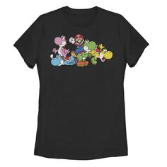 Детская футболка с графическим изображением Nintendo Super Mario Yoshi Ride Group Licensed Character