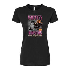 Облегающая футболка Whitney Houston Every Woman для юниоров Licensed Character, черный