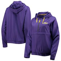 Женский компактный анорак с капюшоном и молнией до половины длины LSU Tigers Colosseum Purple Colosseum