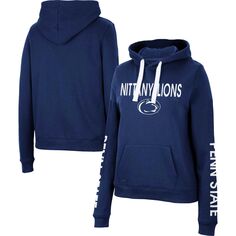 Женский пуловер Colosseum Penn State Nittany Lions 3-Hit темно-синего цвета свитшот Colosseum