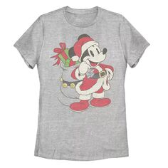 Рождественская футболка с портретом Санта-Клауса и Микки Маусом от Disney для юниоров Licensed Character