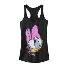 Майка Disney Daisy Duck Winking Face для юниоров с портретом Licensed Character, черный