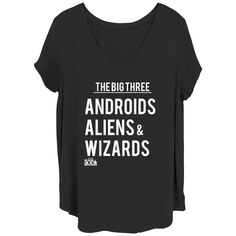 Детская футболка больших размеров «Марвел Сокол и Зимний солдат» «Андроиды, пришельцы и волшебники» Licensed Character, черный