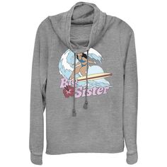 Пуловер Big Sister с воротником-хомутом и графическим рисунком Disney&apos;s Lilo &amp; Stitch Juniors Licensed Character