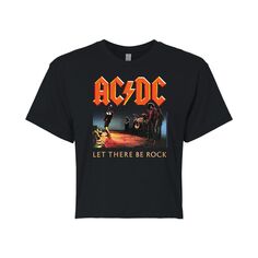 Укороченная футболка с рисунком AC/DC Let There Be для юниоров Licensed Character, черный