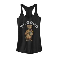 Юниоры E.T. Майка с изображением цветочного горшка &quot;Be Good&quot; Licensed Character, черный