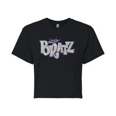 Укороченная футболка с логотипом Bratz Sparkle для юниоров Licensed Character, черный