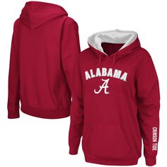 Женский пуловер с капюшоном Crimson Alabama Crimson Tide Arch &amp; Logo 1 Colosseum