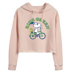 Укороченная толстовка с капюшоном для подростков Peanuts Snoopy &quot;Ride Green&quot; Licensed Character