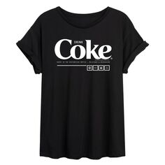 Детская футболка Coca-Cola Drink Coke с рисунком Flowing Coke Licensed Character, черный