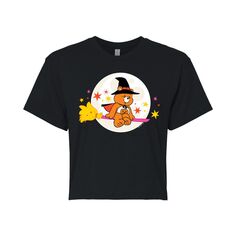 Укороченная футболка с рисунком Care Bears для юниоров Licensed Character, черный