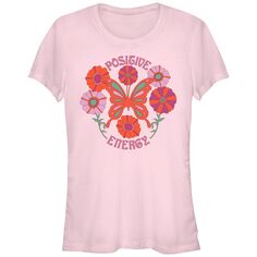 Облегающая футболка с цветочным принтом Positive Energy для юниоров Licensed Character