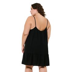 Многоуровневое платье для плавания больших размеров с пресноводной водой Freshwater, черный