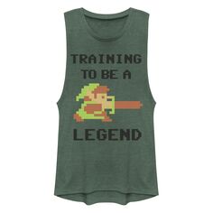 Майка с мышцами для юниоров Legend Of Zelda 8-Bit Pixel Training To Be Legend Pixel Licensed Character