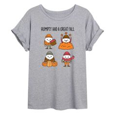 Осенняя футболка большого размера с рисунком Humpty Dumpty для юниоров Licensed Character