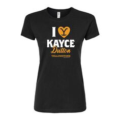 Облегающая футболка Yellowstone I Love Kayce для юниоров Licensed Character, черный