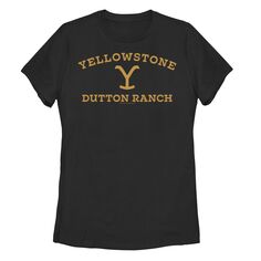 Футболка с логотипом Yellowstone Dutton Ranch для юниоров Licensed Character, черный