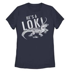 Футболка для юниоров Marvel Loki Alligator Loki с надписью «Он Локи» Licensed Character