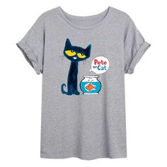 Детская футболка большого размера с рисунком Pete The Cat Goldfish Licensed Character