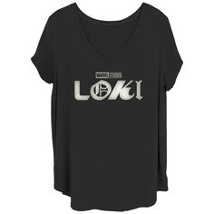 Детская футболка больших размеров с ярким логотипом Marvel Loki Licensed Character