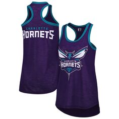 Женская фиолетовая майка G-III 4Her by Carl Banks Charlotte Hornets Showdown с круглым вырезом и открытой спиной-борцовкой G-III