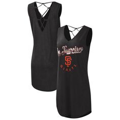 Женское пляжное пляжное платье с v-образным вырезом G-III 4Her Carl Banks, черное San Francisco Giants Game Time G-III