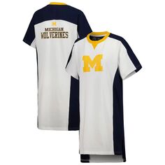 Женское платье-футболка G-III 4Her by Carl Banks White Michigan Wolverines Home Run G-III