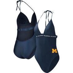 Женский цельный купальник G-III 4Her by Carl Banks темно-синего цвета Michigan Wolverines с полным кол-вом G-III